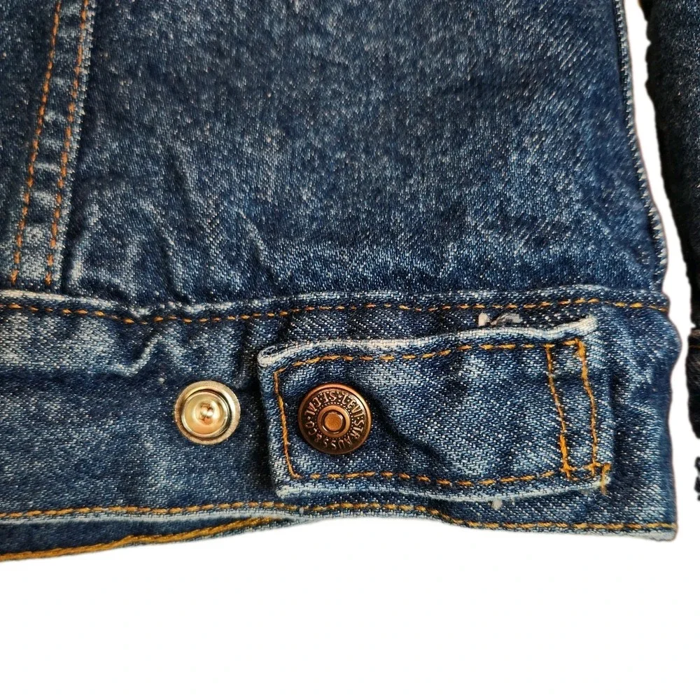 Vintage 80s Levi's Sherpa Lined Denim  Trucker Jacket  44R /L  Made In USA - EUC